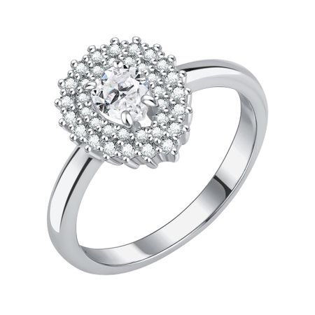 Серебряное кольцо с фианитами 1790₽