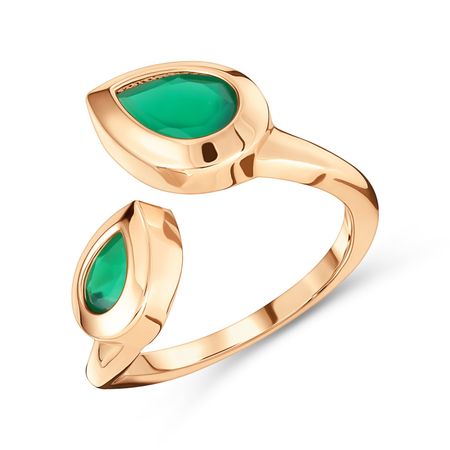 Золотое кольцо с агатами 41990₽