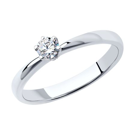 Золотое кольцо с бриллиантом и родированием 149990₽