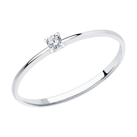 Золотое кольцо с бриллиантом и родированием 32990₽