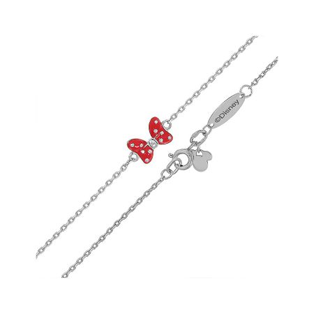 Серебряный браслет Бант с эмалью и родированием 690₽