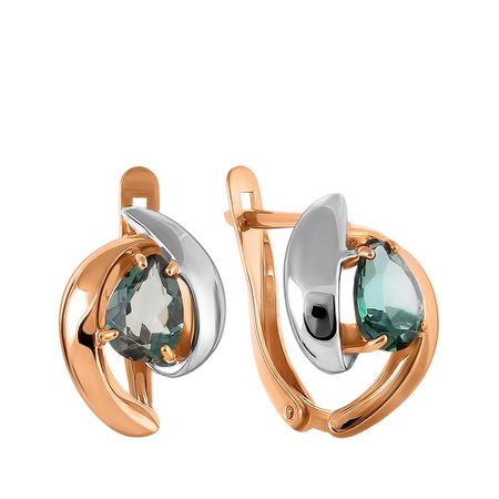 Серьги из золота с кварцем 45490₽