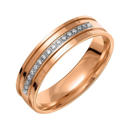 Золотое обручальное кольцо с фианитами 5 мм 69030₽
