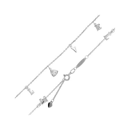 Серебряный браслет LOVE с фианитами и родированием 990₽