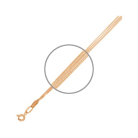 Золотой полновесный браслет Двойной панцирь из 3 цепей с алмазной гранью 5750₽