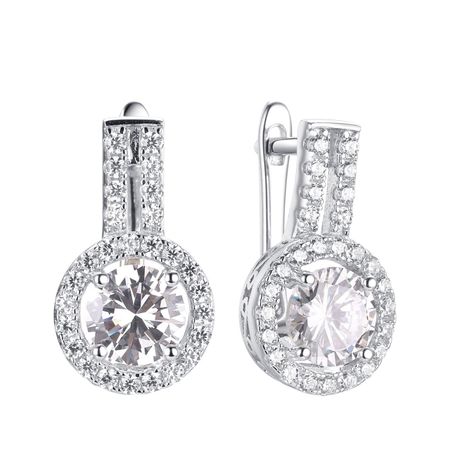 Серьги из серебра с кварцем и фианитами 4490₽
