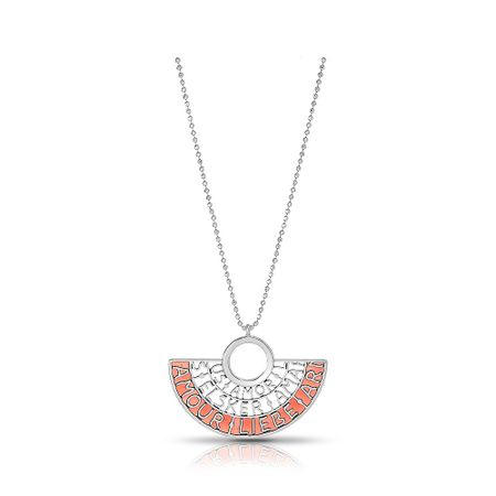 Серебряное колье Веер с эмалью 1490₽