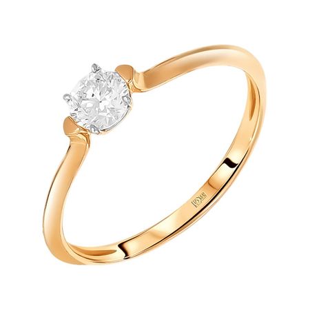Золотое кольцо с бриллиантом 289990₽