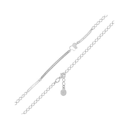 Серебряный браслет с фианитами и родированием 3950₽