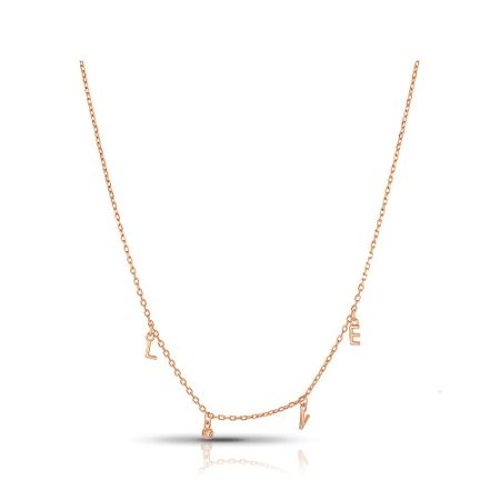 Серебряное колье LOVE с фианитом 790₽