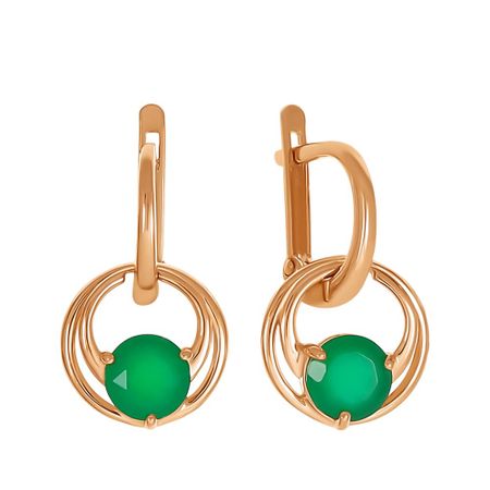 Серьги из золота с агатами 45990₽
