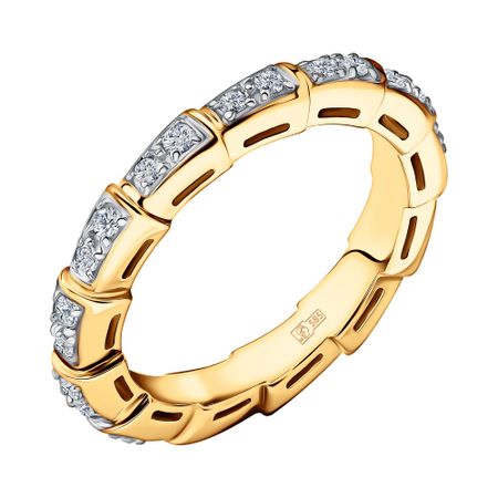 Золотое кольцо с фианитами 81990₽