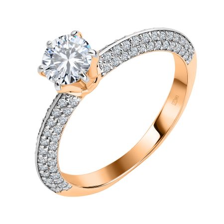 Золотое кольцо с фианитами 25750₽