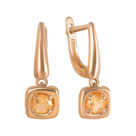 Серьги из золота с цитринами 39990₽