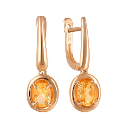 Серьги из золота с цитринами 49990₽