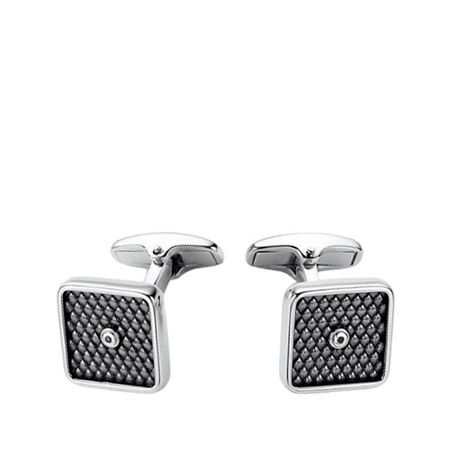 Серебряные запонки с бриллиантами и родированием 8000₽