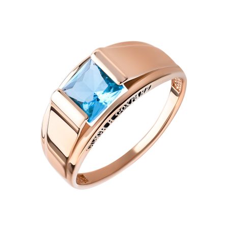 Серебряное кольцо с фианитом и позолотой 1610₽