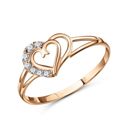 Золотое кольцо с фианитами 11620₽