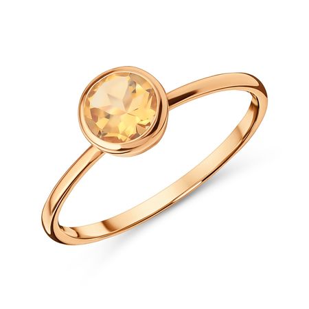 Золотое детское кольцо с цитрином 7990₽