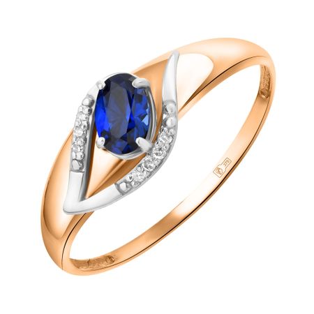 Золотое кольцо с сапфиром и бриллиантами 19990₽