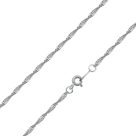 Серебряная цепочка Сингапур с родированием 590₽