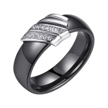 Серебряное кольцо с керамикой и фианитами 1490₽