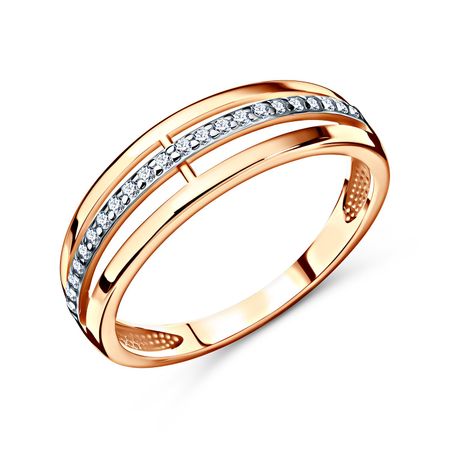 Золотое кольцо с фианитами 25210₽