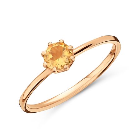 Золотое детское кольцо с цитрином 6490₽
