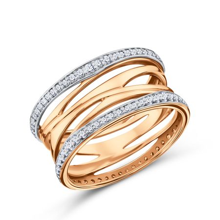 Золотое кольцо с фианитами 69560₽