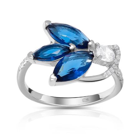 Кольцо из серебра с кварцем и фианитами 990₽