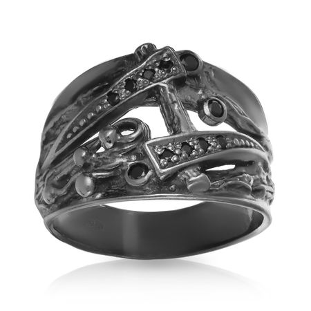 Кольцо из серебра с фианитами 4040₽