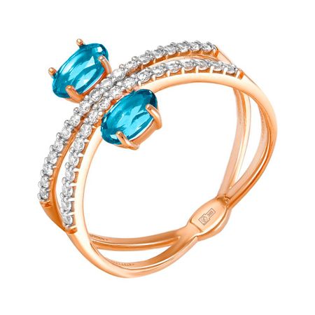 Кольцо TALANT из золота с топазами и фианитами 28990₽