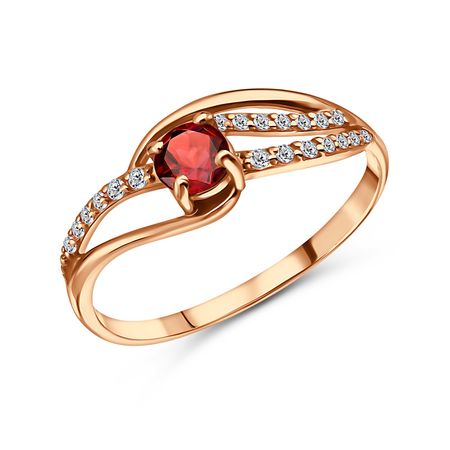 Серебряное кольцо с алпанитом и фианитами с позолотой 890₽