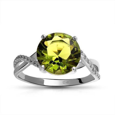 Кольцо из серебра с алпанитом и фианитами 990₽