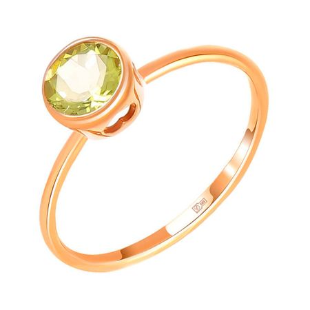 Кольцо детское TALANT из золота с хризолитом 12990₽