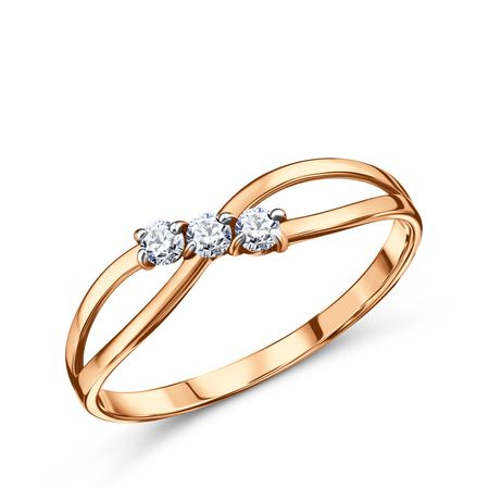 Золотое кольцо с фианитами 12210₽