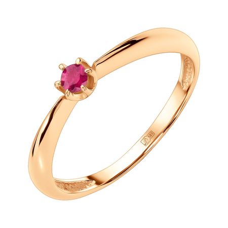 Золотое кольцо с рубином 16490₽
