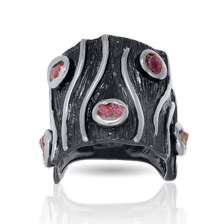 Серебряное кольцо с рубином из коллекции Калипсо 4990₽