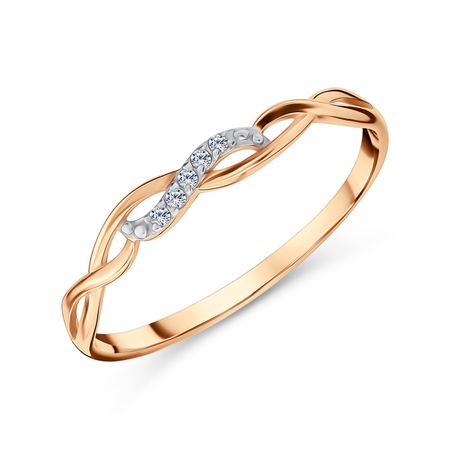 Золотое кольцо с фианитами 9690₽