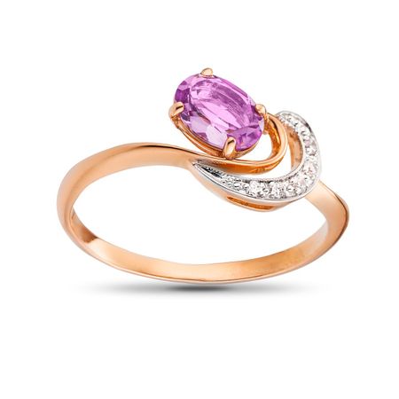 Кольцо из золота с аметистом и фианитами 31990₽