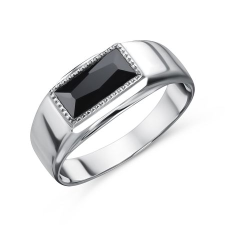 Кольцо-печатка из серебра с фианитами 1560₽