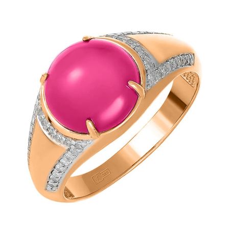 Золотое кольцо с рубином и бриллиантами 54990₽