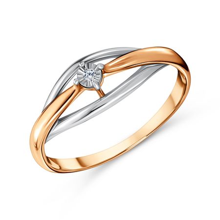 Золотое кольцо с бриллиантом 34990₽