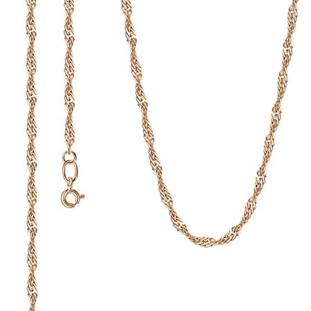 Серебряная цепочка Сингапур с позолотой и алмазной гранью 2090₽