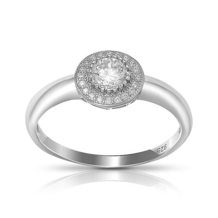 Кольцо из серебра с фианитами 1000₽