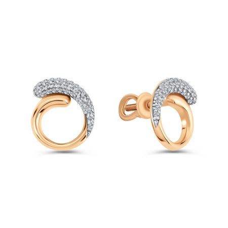 Золотые серьги с фианитами 44990₽