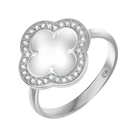 Кольцо из серебра с эмалью и фианитами 990₽