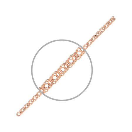 Золотой полновесный браслет Тройной ромб с алмазной гранью 72370₽