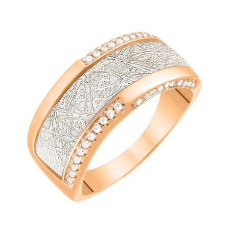 Серебряное кольцо с эмалью и фианитами с позолотой 980₽