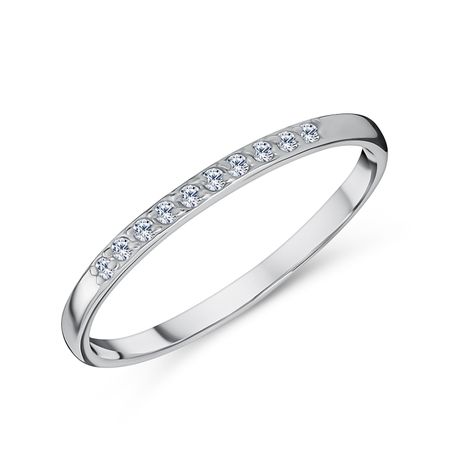 Серебряное кольцо с фианитами и родированием 249₽